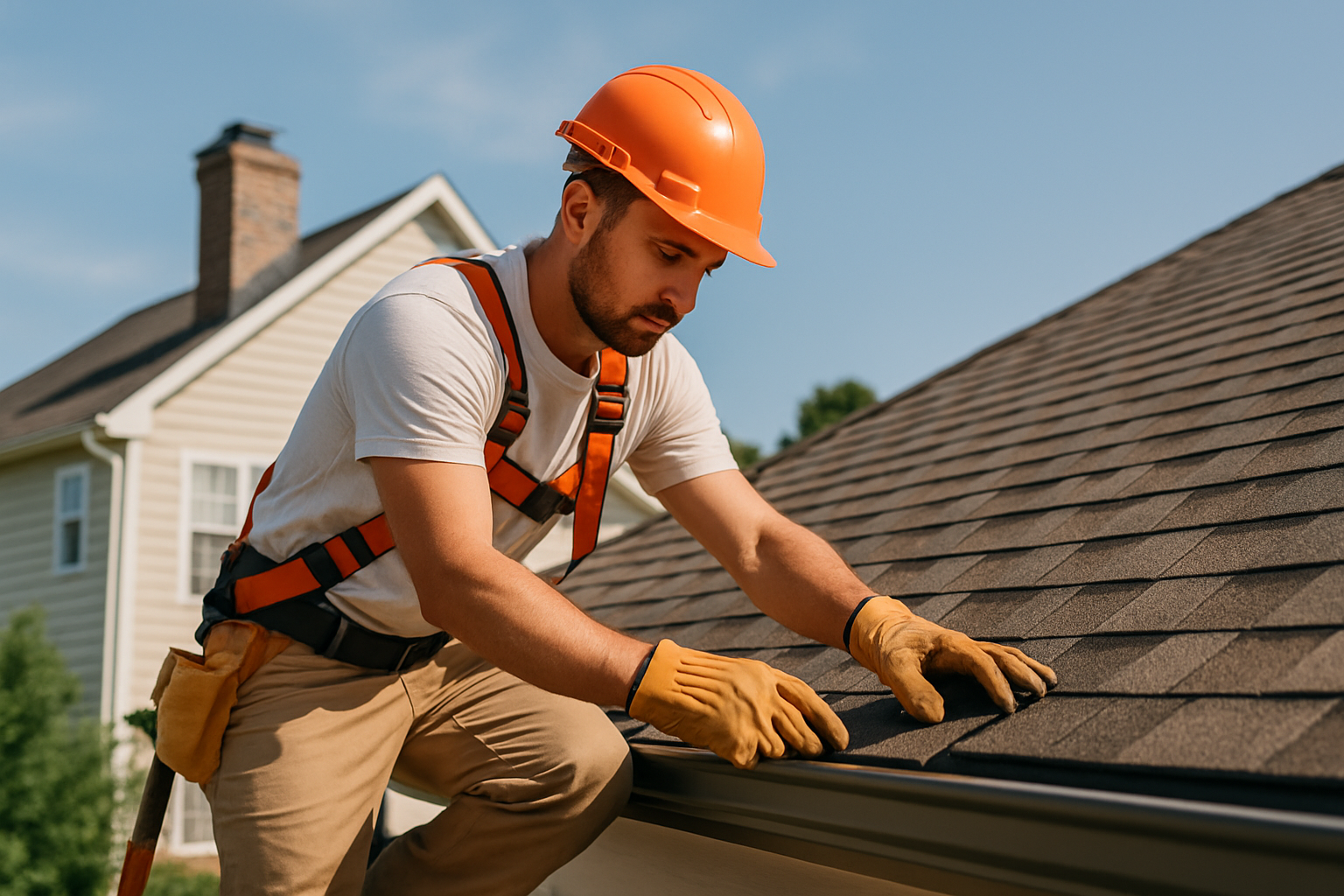 Editorial illustration depicting roofing materials thermal expansion hot humid climate